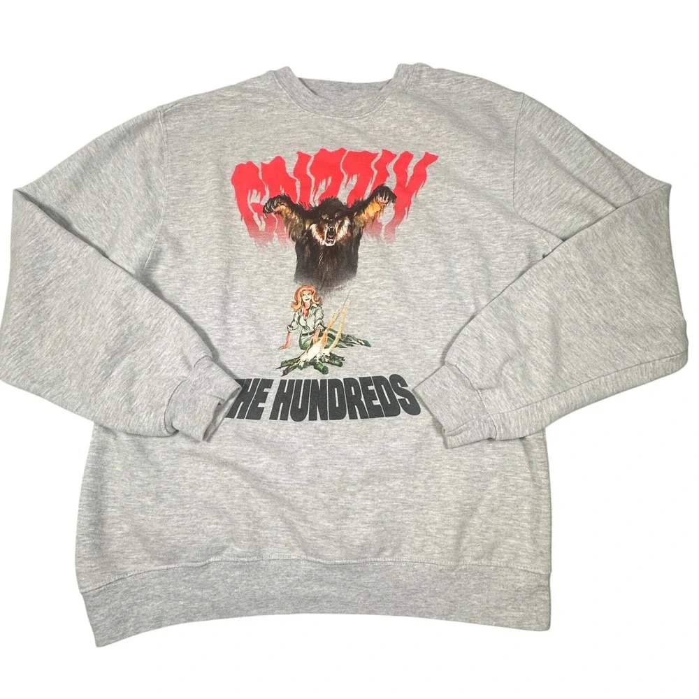 The Hundreds‎ x Grizzly Men's Large Gray Crewneck Sweatshirt
